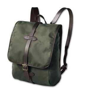 Filson Tin Cloth Backpack in discontinued Otter Green